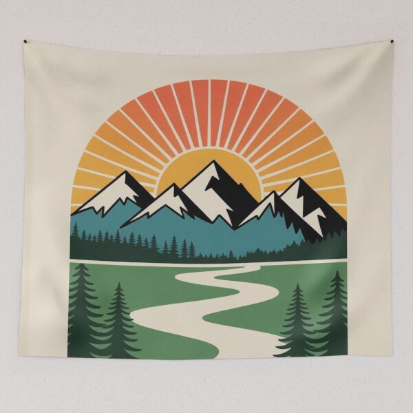 Item preview, Mountain Sunset & Forest Trail designed and sold by NatArtSA.