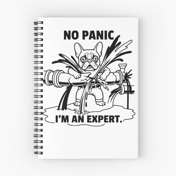 Item preview, No Panic I'm An Expert Funny Plumber French Bulldog designed and sold by The Bold Line Studio.