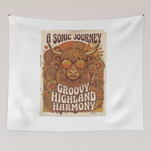 Item preview, Vintage Retro 70s Country Music Highland Cow designed and sold by Arc2020.