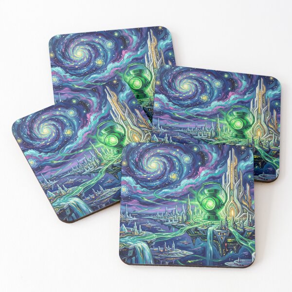 Item preview, Oa Starry Night Comic Book Landscape designed and sold by Bad-Decisions-Designs.