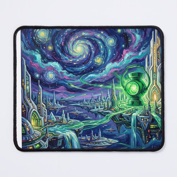 Item preview, Oa Starry Night Comic Book Landscape designed and sold by Bad-Decisions-Designs.