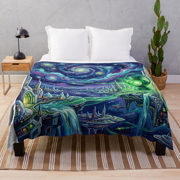 Item preview, Oa Starry Night Comic Book Landscape designed and sold by Bad-Decisions-Designs.