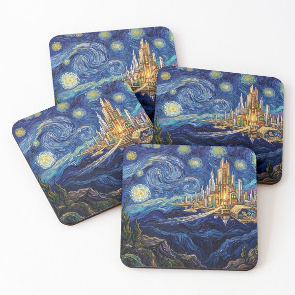Item preview, New Genesis Starry Night Comic Book Landscape designed and sold by Bad-Decisions-Designs.