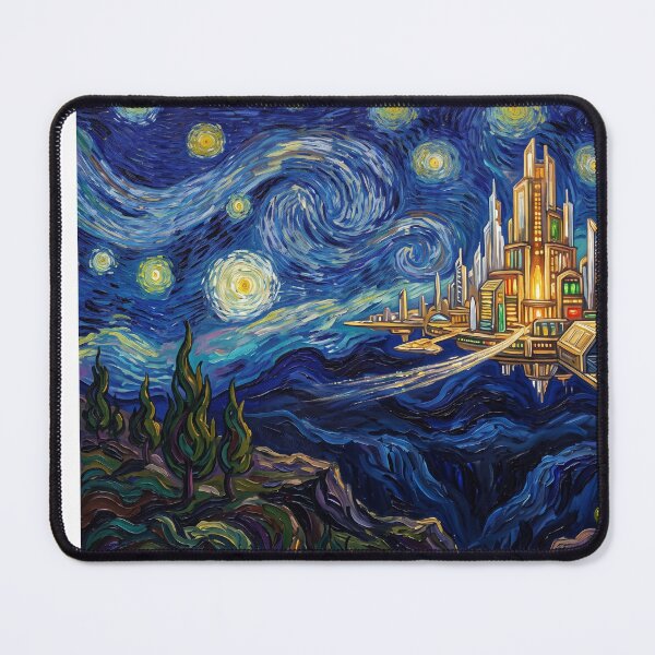 Item preview, New Genesis Starry Night Comic Book Landscape designed and sold by Bad-Decisions-Designs.