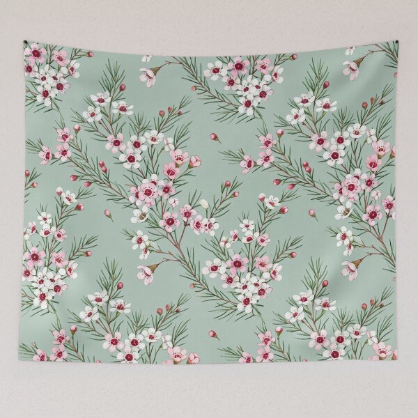 Item preview, Vintage Waxflower Branch & Berry Blossom Pattern designed and sold by Studio BC.