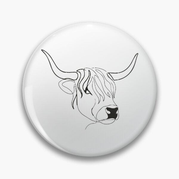 Item preview, Minimalist Line Art Highland Cow Aesthetic Simple designed and sold by Arc2020.