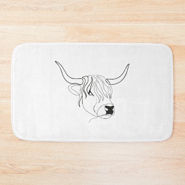 Item preview, Minimalist Line Art Highland Cow Aesthetic Simple designed and sold by Arc2020.