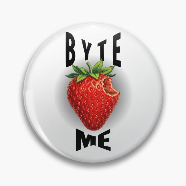 Item preview, Byte Me Pixelated Strawberry - Funny Tech Pun Design designed and sold by PhraseCreatives.