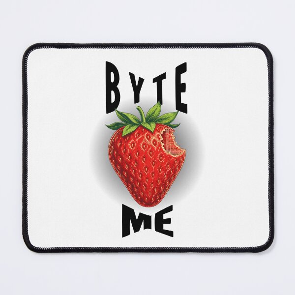 Item preview, Byte Me Pixelated Strawberry - Funny Tech Pun Design designed and sold by PhraseCreatives.