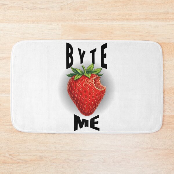 Item preview, Byte Me Pixelated Strawberry - Funny Tech Pun Design designed and sold by PhraseCreatives.