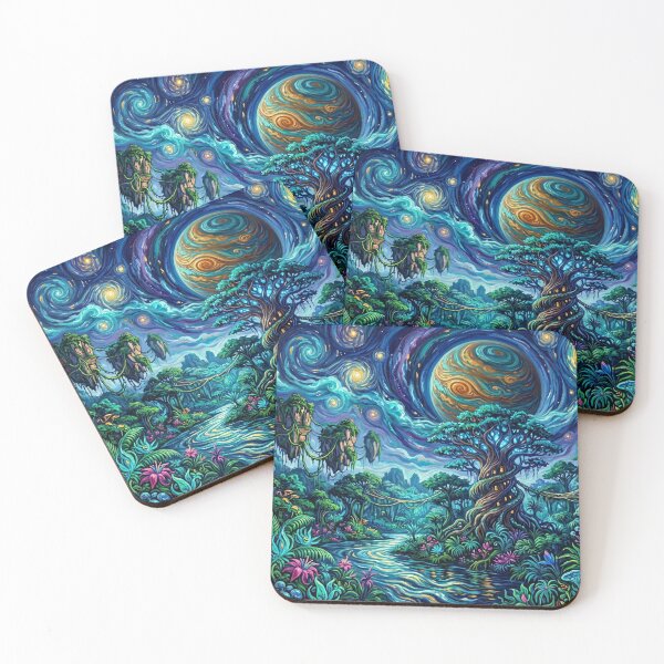 Item preview, Pandora Starry Night Sci-Fi Landscape designed and sold by Bad-Decisions-Designs.