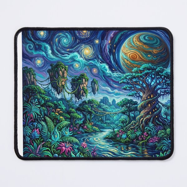 Item preview, Pandora Starry Night Sci-Fi Landscape designed and sold by Bad-Decisions-Designs.