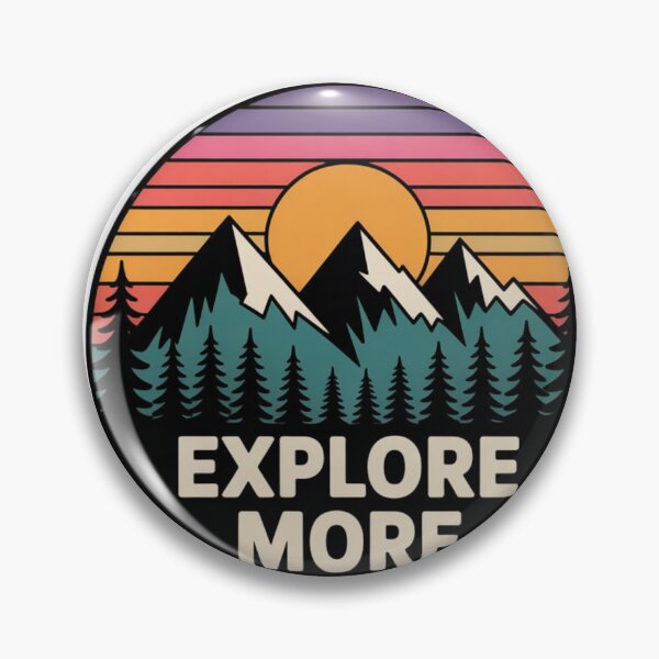 Item preview, Explore More Mountain Badge designed and sold by NatArtSA.