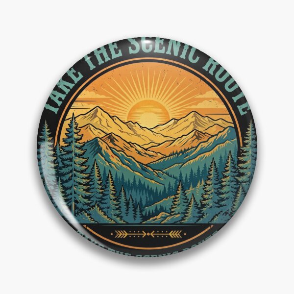 Item preview, Take The Scenic Route Retro National Park Badge T-Shirt designed and sold by AdliUltra.