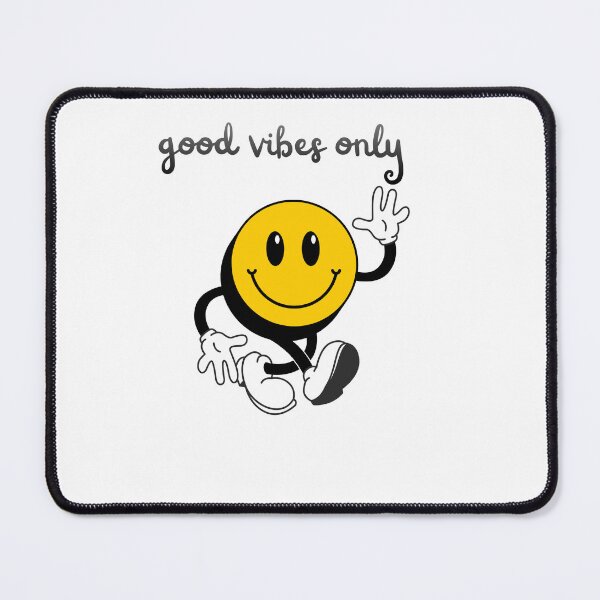 Item preview, good vibes only vintage retro groovy smiley face typography designed and sold by stileepensieri.