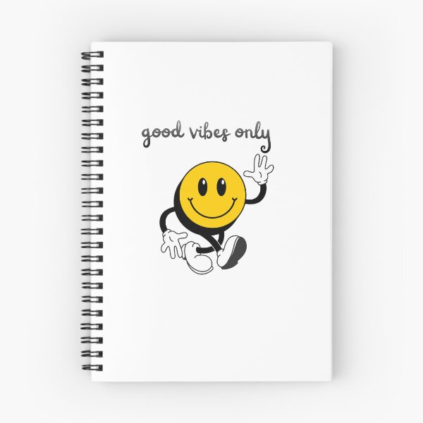 Item preview, good vibes only vintage retro groovy smiley face typography designed and sold by stileepensieri.