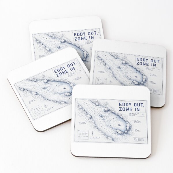 Item preview, Eddy Out Zone In Technical Kayak River Diagram Art Print Sticker Whitewater Gift designed and sold by sharifex.