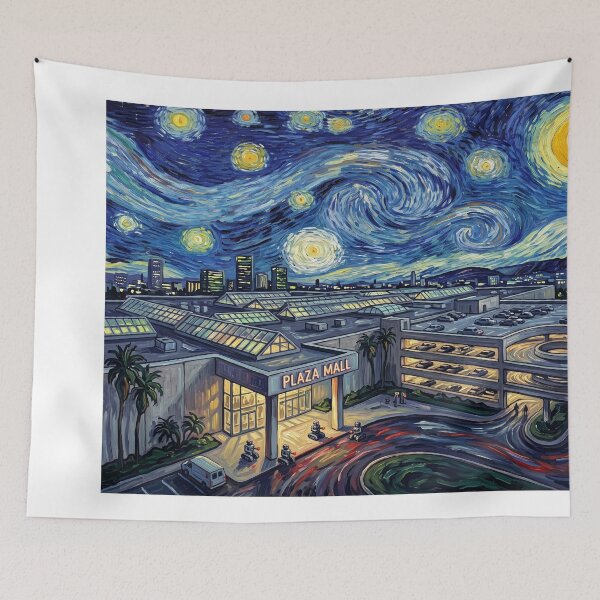 Item preview, Park Plaza Mall Starry Night Horror Landscape designed and sold by Bad-Decisions-Designs.