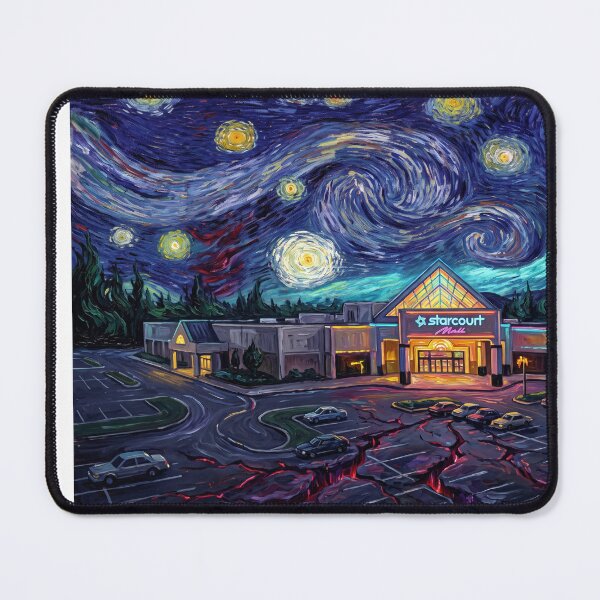 Item preview, Starcourt Mall Starry Night Sci-Fi Landscape designed and sold by Bad-Decisions-Designs.