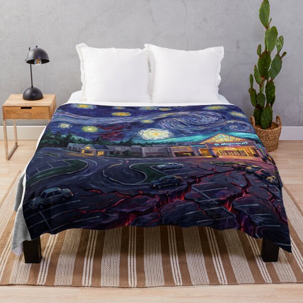 Item preview, Starcourt Mall Starry Night Sci-Fi Landscape designed and sold by Bad-Decisions-Designs.