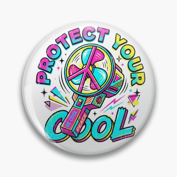 Item preview, Protect Your Cool Retro Neon Y2K Fan Art designed and sold by Sanan Israyilli.