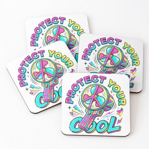 Item preview, Protect Your Cool Retro Neon Y2K Fan Art designed and sold by Sanan Israyilli.