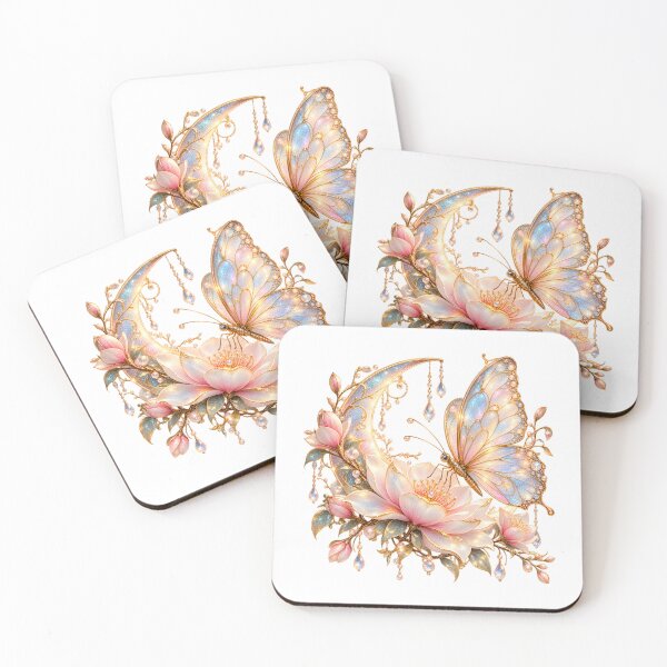 Item preview, Elegant Butterfly and Floral Illustration designed and sold by Wild Ink Studio by Barbara.