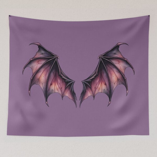 Item preview, Gothic Bat Wings – Purple Watercolor Fantasy Wings designed and sold by blankTeeShirt.