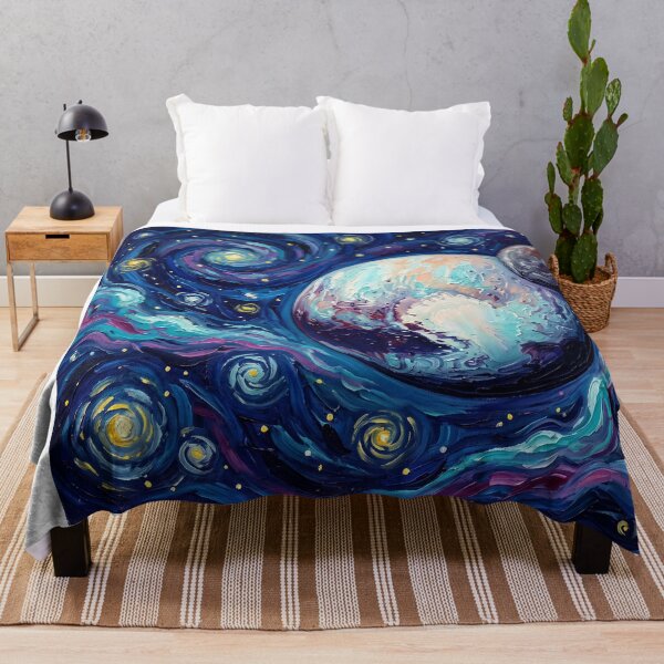 Item preview, Pluto Starry Night Cosmic Landscape designed and sold by Bad-Decisions-Designs.