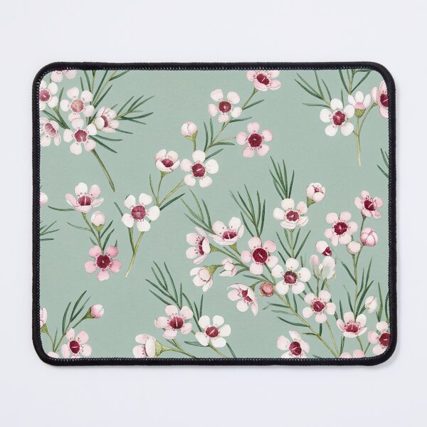 Item preview, Ditsy Pink Waxflower & Buds Pattern on Sage Green designed and sold by Studio BC.