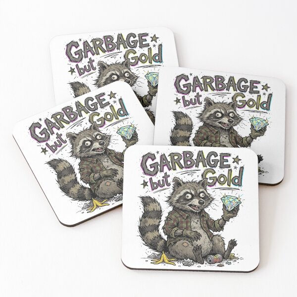 Item preview, Garbage But Gold Funny Raccoon Trash Panda Art designed and sold by Sanan Israyilli.