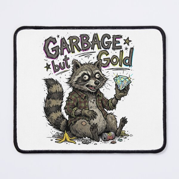 Item preview, Garbage But Gold Funny Raccoon Trash Panda Art designed and sold by Sanan Israyilli.