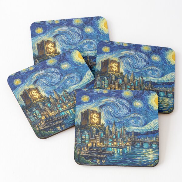 Item preview, Duckburg Money Bin Starry Night Comic Book Landscape designed and sold by Bad-Decisions-Designs.