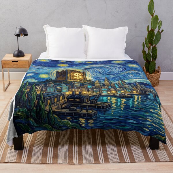 Item preview, Duckburg Money Bin Starry Night Comic Book Landscape designed and sold by Bad-Decisions-Designs.