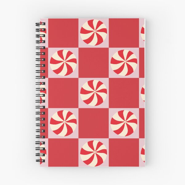 Item preview, Peppermint Candy Swirl Red Checkerboard Pattern designed and sold by AllaMashycheva.