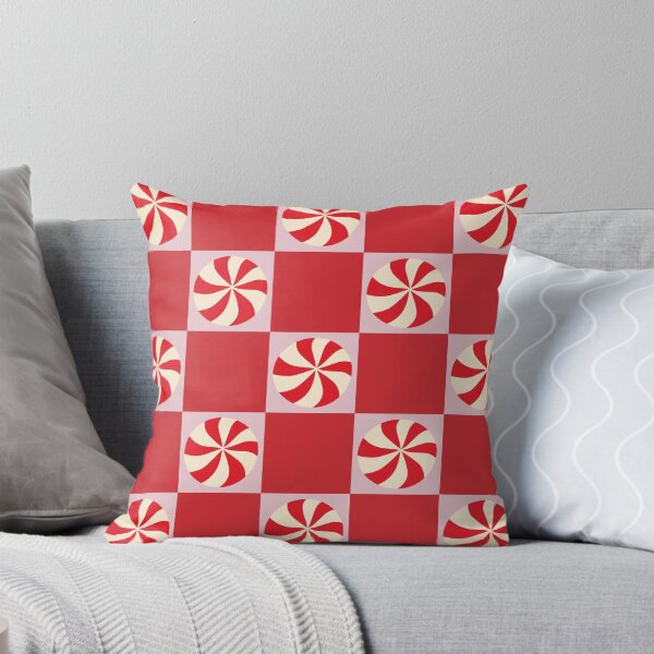 Item preview, Peppermint Candy Swirl Red Checkerboard Pattern designed and sold by AllaMashycheva.