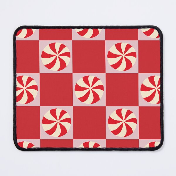 Item preview, Peppermint Candy Swirl Red Checkerboard Pattern designed and sold by AllaMashycheva.
