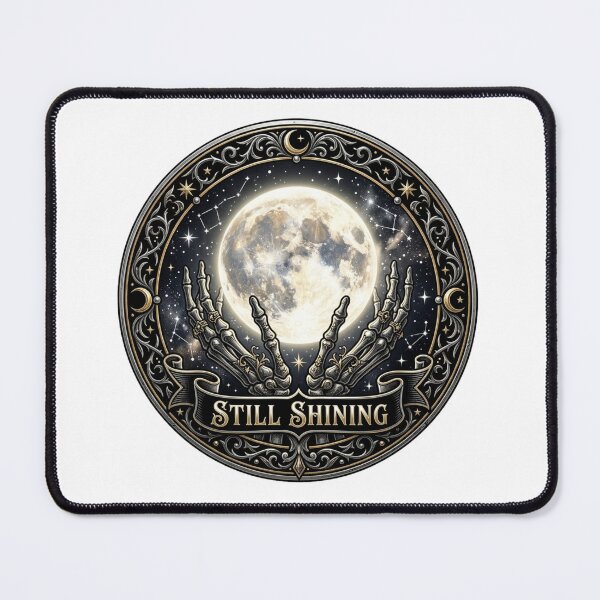 Item preview, Still Shining Gothic Full Moon Skeleton Hands Art designed and sold by Sanan Israyilli.