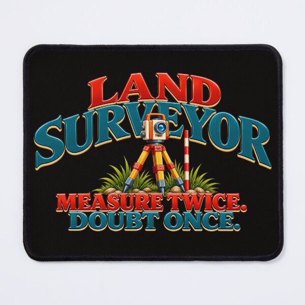 Item preview, Land Surveyor Humor – Measure Twice, Doubt Once designed and sold by Tadeusz1.