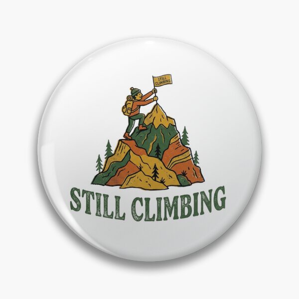 Item preview, Still Climbing Retro Mountaineering Hiking Art designed and sold by Sanan Israyilli.