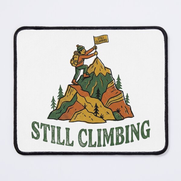 Item preview, Still Climbing Retro Mountaineering Hiking Art designed and sold by Sanan Israyilli.