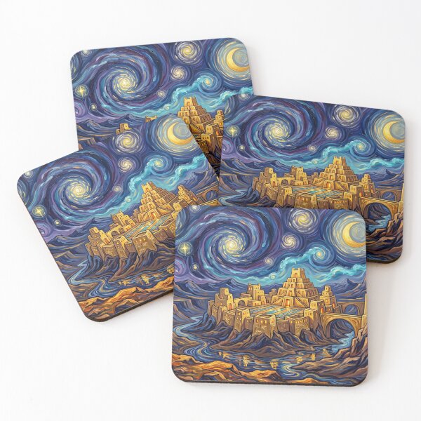 Item preview, Seven Cities of Cibola Starry Night Fantasy Landscape designed and sold by Bad-Decisions-Designs.
