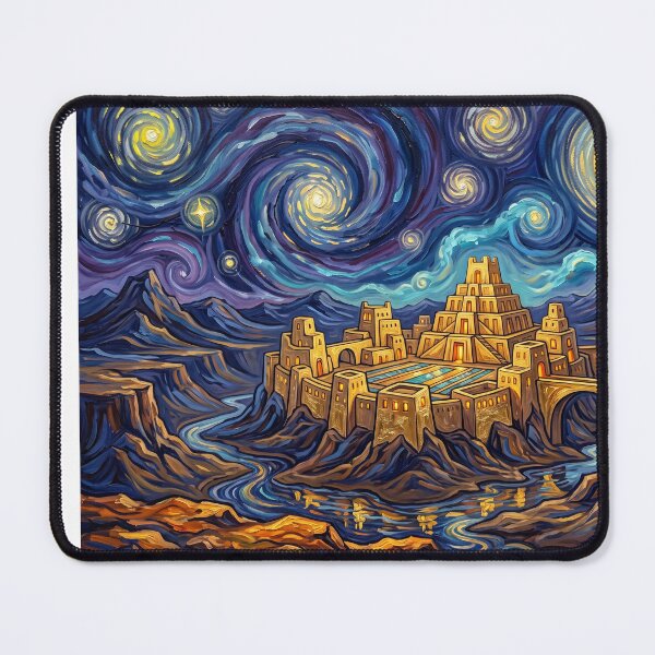 Item preview, Seven Cities of Cibola Starry Night Fantasy Landscape designed and sold by Bad-Decisions-Designs.