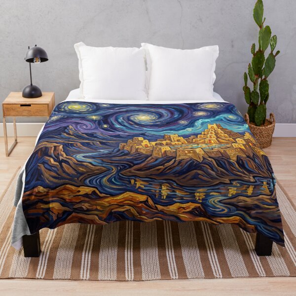 Item preview, Seven Cities of Cibola Starry Night Fantasy Landscape designed and sold by Bad-Decisions-Designs.
