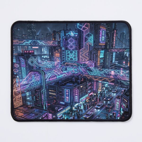 Item preview, Neon city with intersecting bridges designed and sold by Solomon-Ent-144.