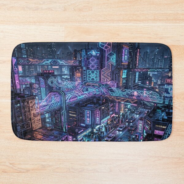 Item preview, Neon city with intersecting bridges designed and sold by Solomon-Ent-144.