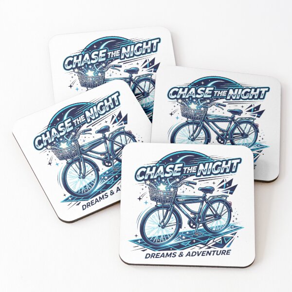 Item preview, Chase The Night Retro Neon Bicycle Adventure Art designed and sold by Sanan Israyilli.