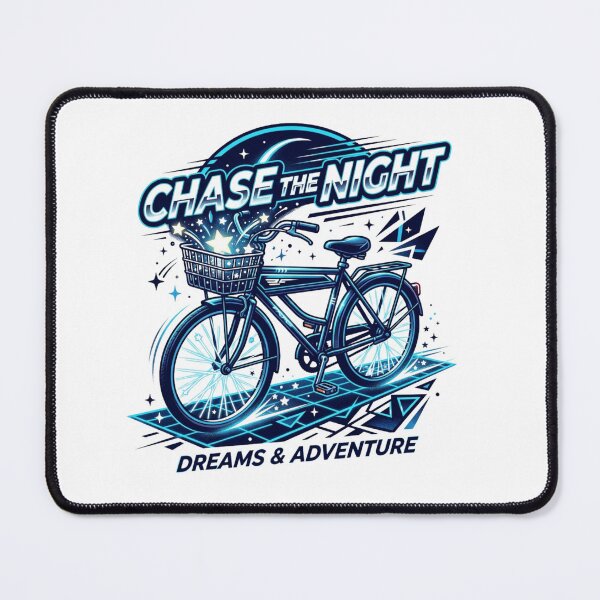 Item preview, Chase The Night Retro Neon Bicycle Adventure Art designed and sold by Sanan Israyilli.