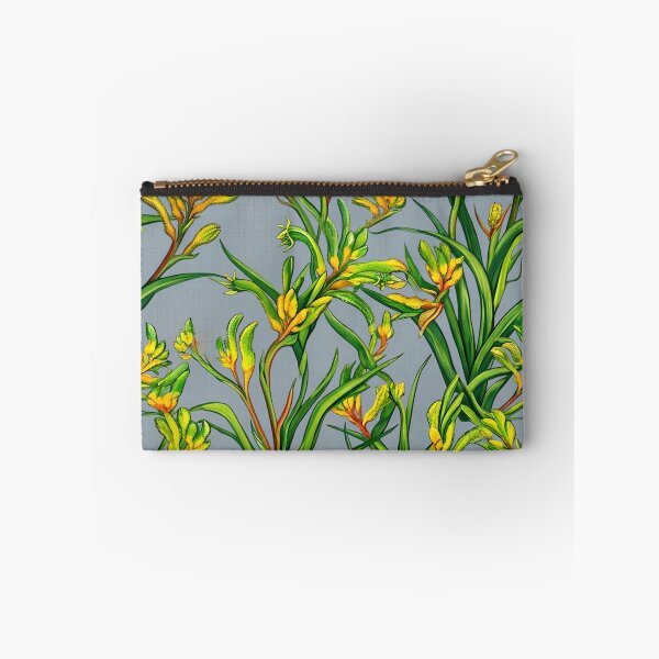 Item preview, Australian Kangaroo Paw Wildflower Pattern on Slate Grey designed and sold by Studio BC.