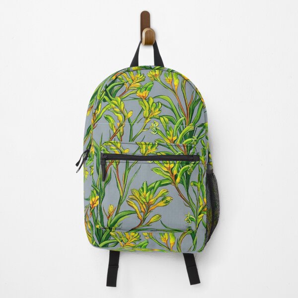Item preview, Australian Kangaroo Paw Wildflower Pattern on Slate Grey designed and sold by Studio BC.